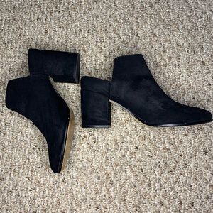 Express Black Suede Mules